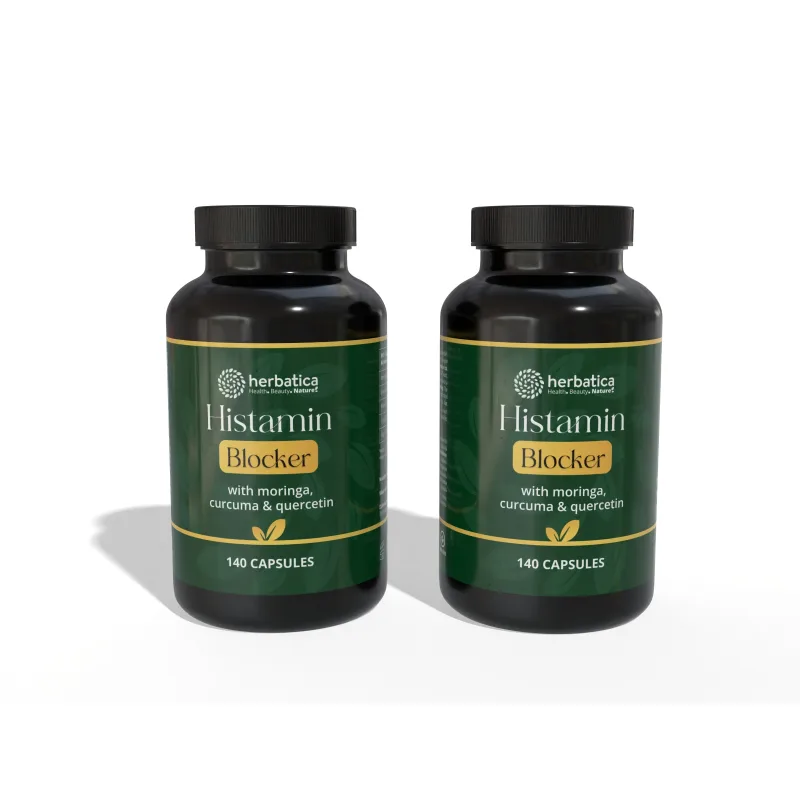 Herbatica Zvýhodnený set: 2 x Histamin blocker s moringou, kurkumou a kvercetínom - 140 kapsúl -