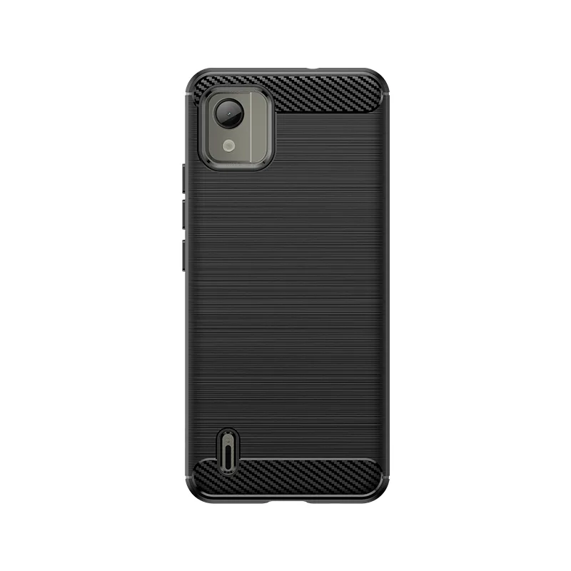 Silikónové puzdro Carbon Case pre Nokia C110 - čierne