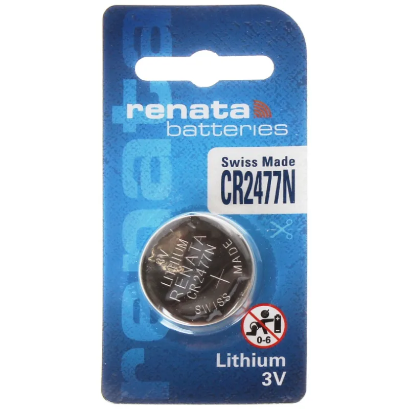 CR2477N RENATA lithium, plášť s osazením, 3V