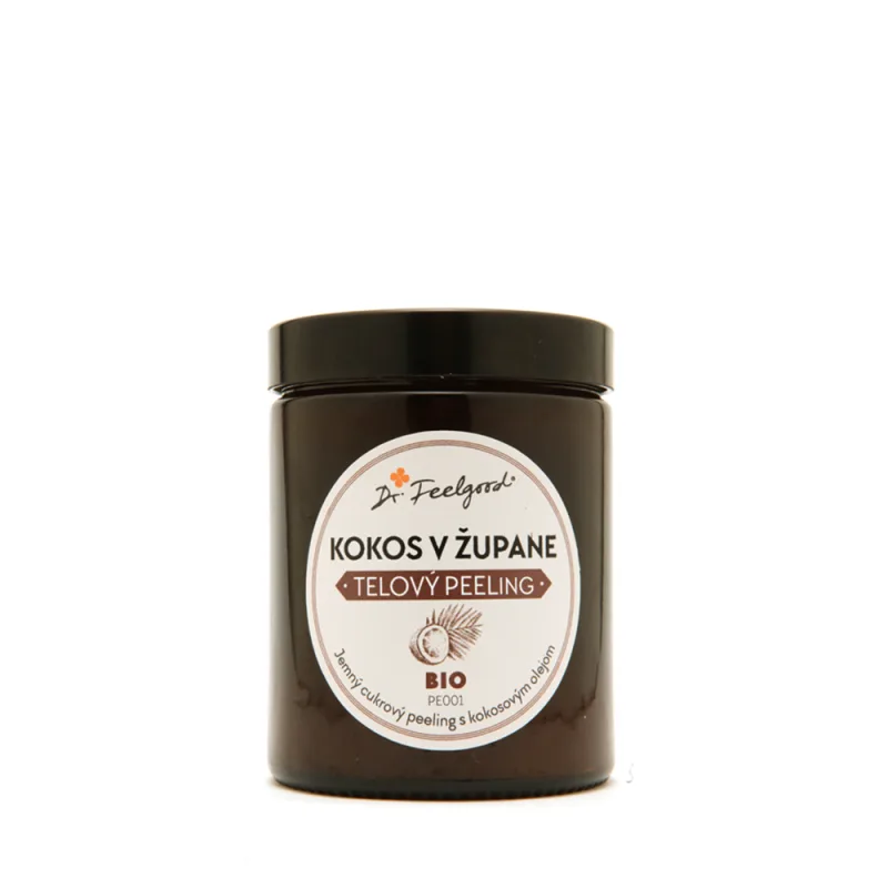 Dr. Feelgood BIO telový peeling KOKOS v ŽUPANE - 180 ml -