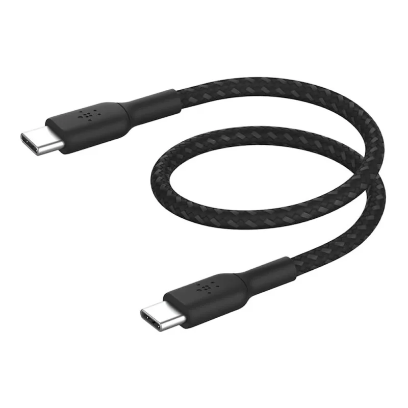 Belkin kábel Boost Charge Braided USB-C to USB-C 15cm - Black CAB004BT0MBK