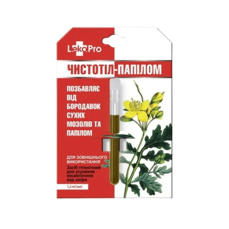 LekoPro Balzam "Čistoteľ " s lastovičníkom na otlaky, bradavice a papilómy - 1,2 ml -