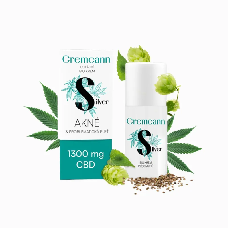 Annabis CREMCANN SILVER 1 300 mg lokálny bio krém na problematickú pokožku - 30 ml -