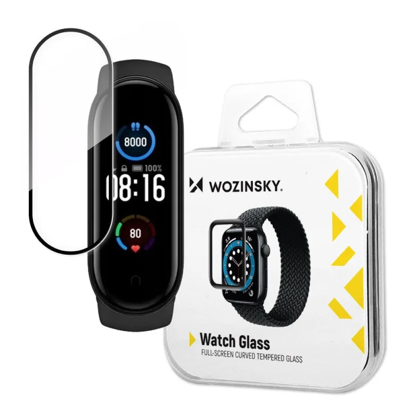 Hybridné sklo Wozinsky Watch Glass pre Xiaomi Mi Band 5 čierne