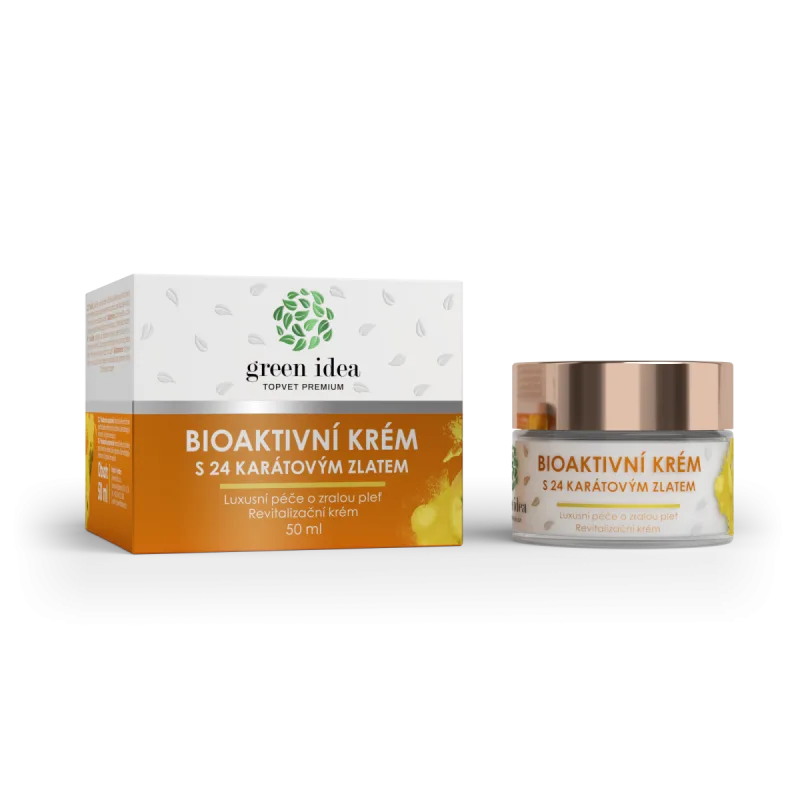 Green idea Bioaktívny krém s 24-karátovým zlatom – 50 ml –
