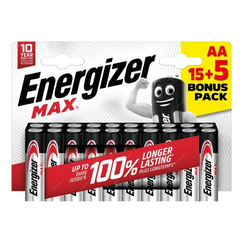 Energizer LR6/20 Max AA 15+5 zdarma EU018
