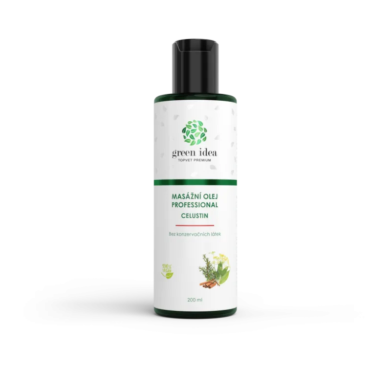 Green idea Celustin masážny olej 200 ml -
