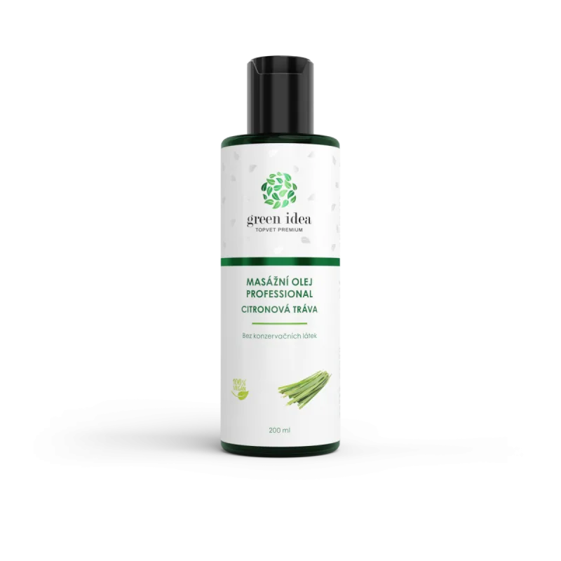 Green idea Masážny olej – Citronová tráva 200 ml –