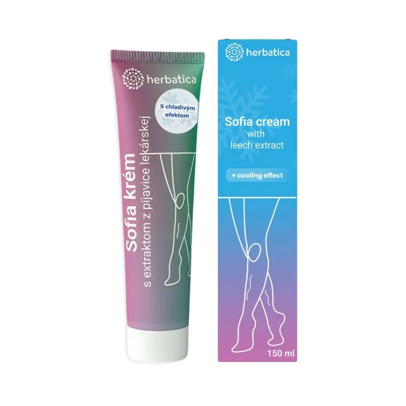Herbatica Sofia krém na žily s extraktom z pijavice lekárskej a pagaštanom konským, s chladivým efektom - 150 ml -