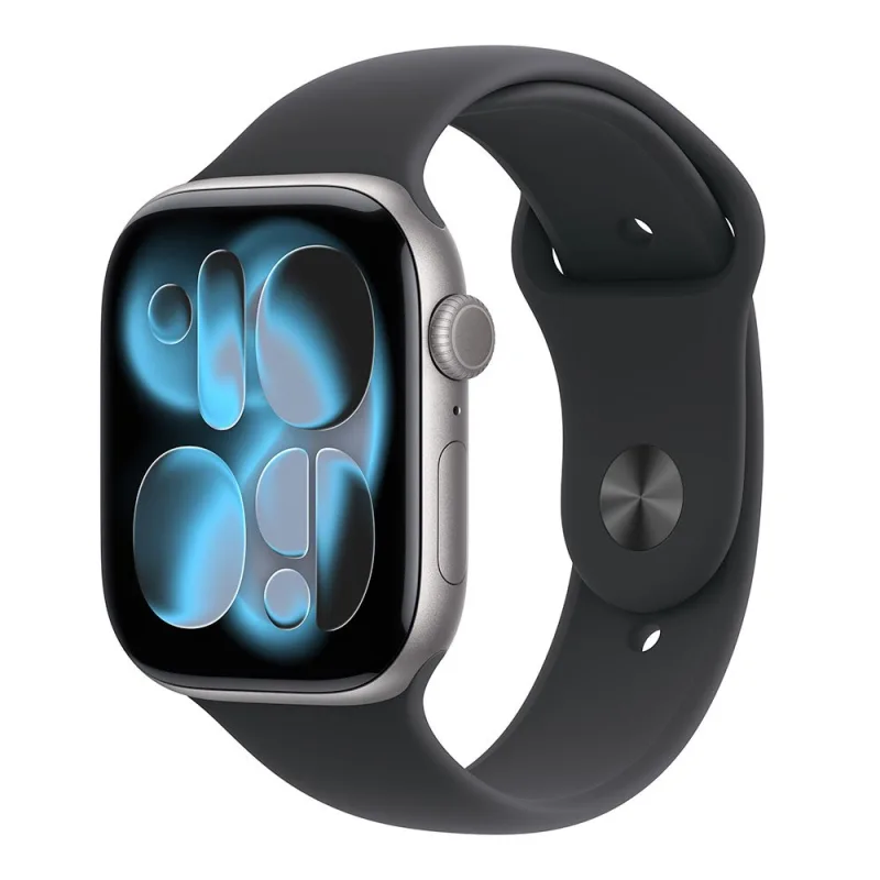 Apple Watch Series 11 GPS + Cellular 46mm Kozmický sivý hliník s čiernym športovým remienkom - S/M