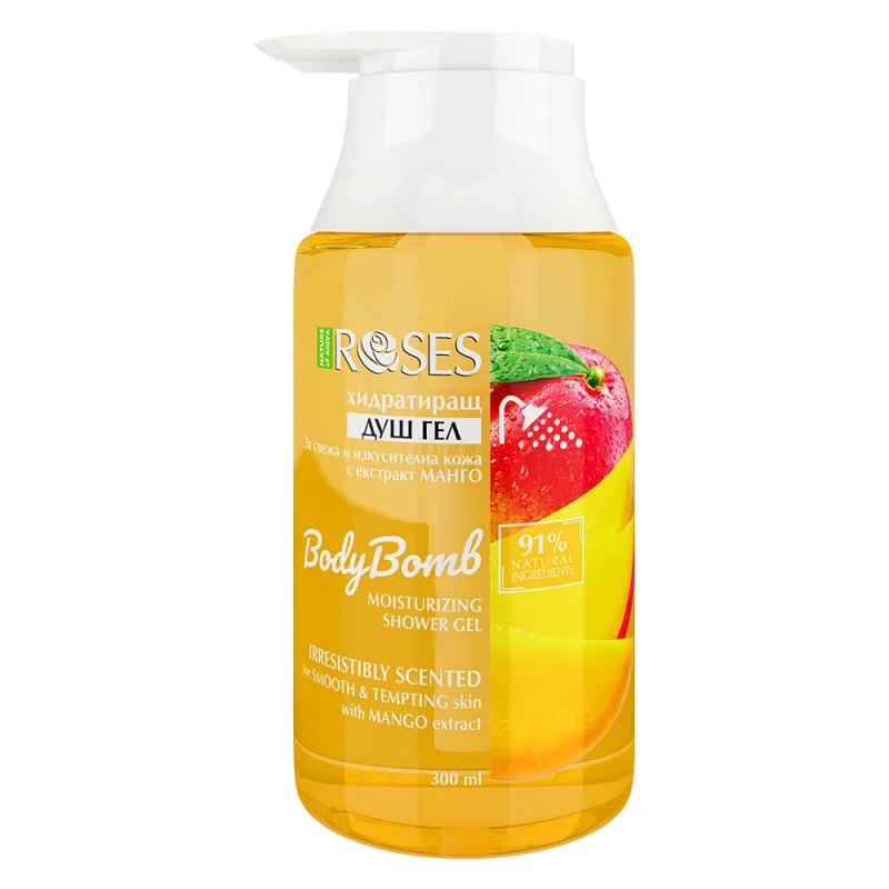 NATURE OF AGIVA BODY BOMB hydratačný prírodný sprchový gél s extraktom z manga 300 ml -