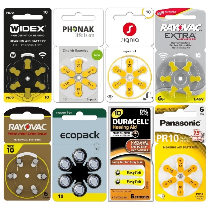 Baterie 10 PR70 do naslouchadel Widex, Phonak, Signia, ReSound, Unitron, Hansaton, Audioservice, Conexx, Starkey, Oticon, Bernafon