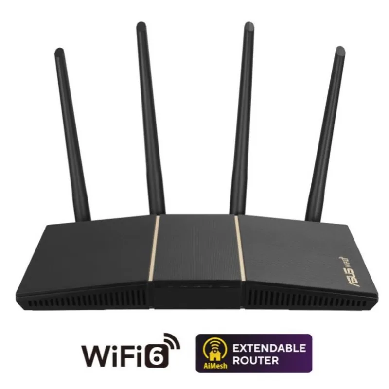 ASUS RT-AX57 (AX3000) WiFi 6 Extendable Router, AiMesh 90IG06Z0-MO3C00