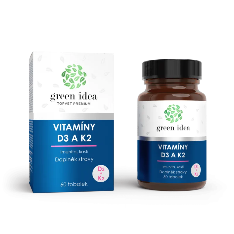 Green idea VITAMÍNY D3 a K2 - 60 kapsúl -