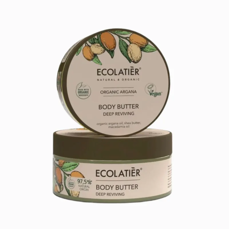 EcoLatier Telové maslo hĺbkovo vyživujúce Organic Argana - 200 ml -
