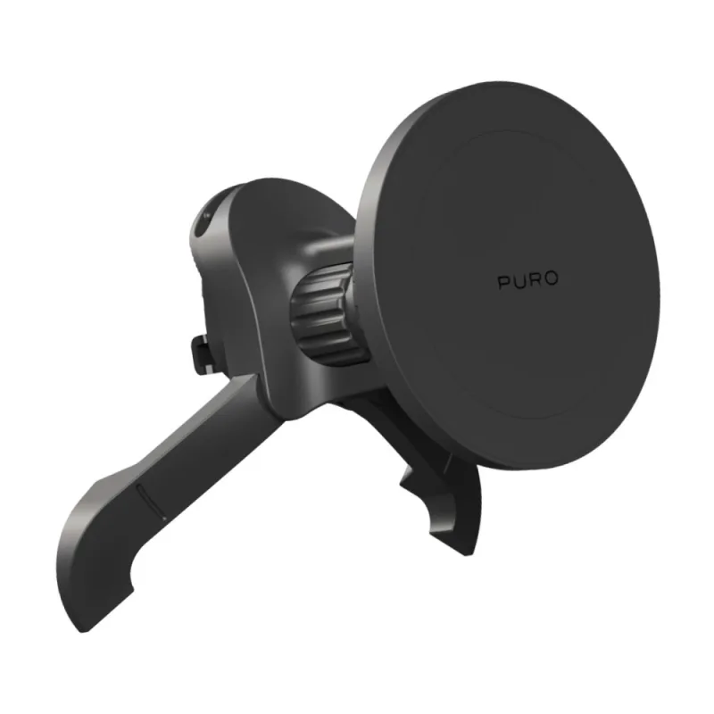 Nastaviteľný držiak do auta Puro, kompatibilný s MagSafe - čierny