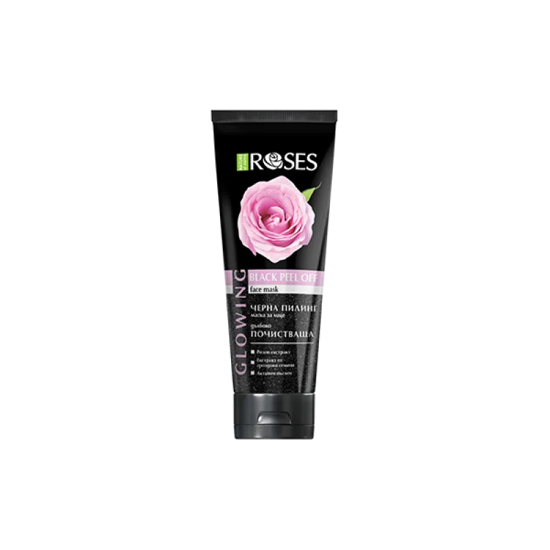 NATURE OF AGIVA Glowing – Čierna peelingová maska na tvár s ružovým extraktom a aktívnym uhlím 100 ml -