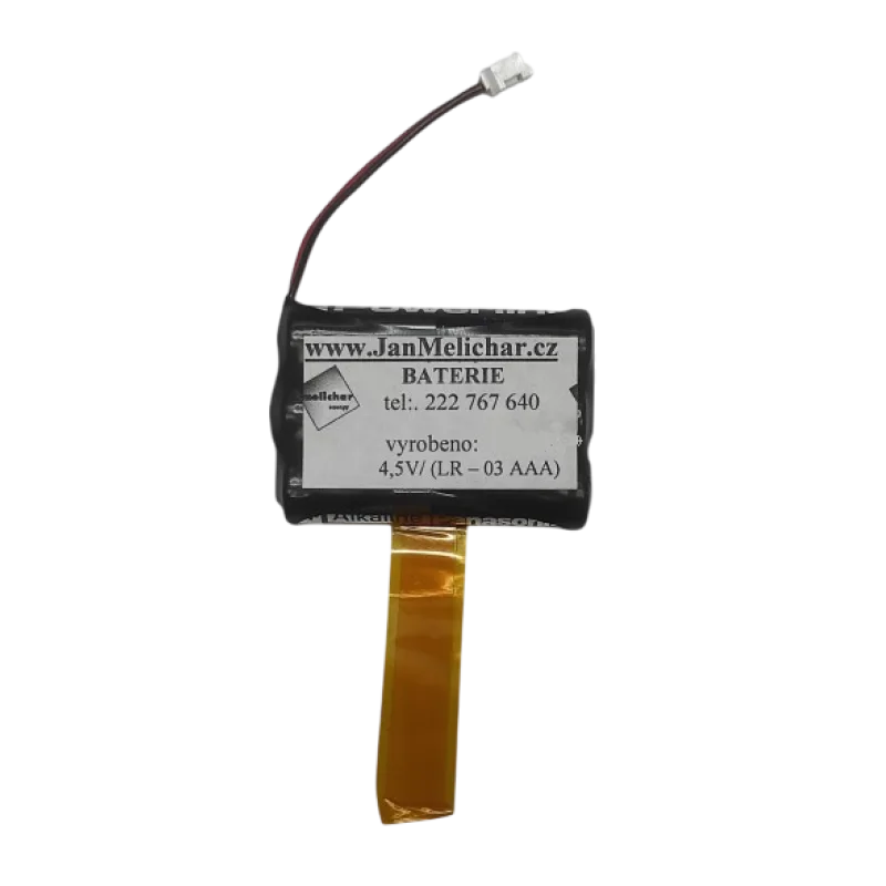 Baterie pro šatní skříňky a digitální zámky Safe-o-tronic. 3xAAA 4,5V Panasonic alkaline s konektorem