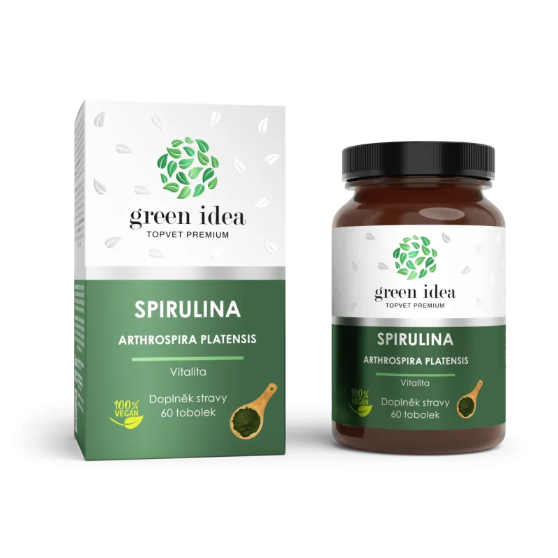 Green idea Spirulina bylinný extrakt – kapsuly 60 ks –