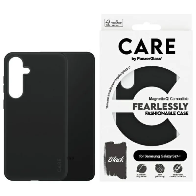 CARE by PanzerGlass Fashion QI Case Samsung Galaxy S24+ - čierne