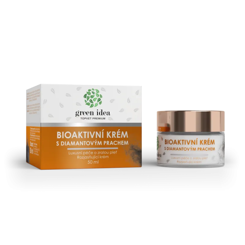 Green idea Bioaktívny krém s diamantovým prachom – 50 ml –