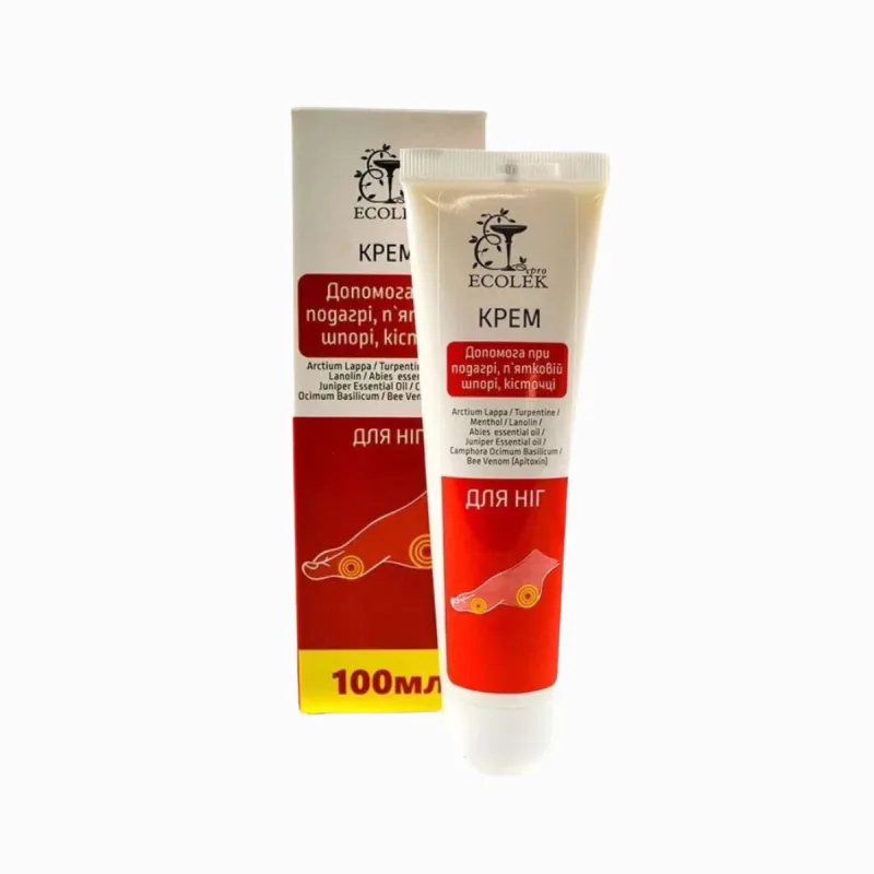 Ecolek Krém na starostlivosť o nohy, pätné ostrohy, haluxy a dna - 100ml -