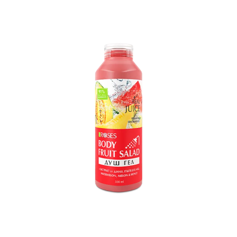 NATURE OF AGIVA FRUIT SALAD – Prírodný sprchový gél vodný melón, cukrový melón & med 330 ml -