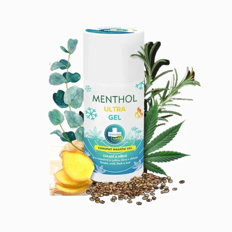 Annabis MENTHOL ULTRA GEL – konopný masážny gél s dvojitým efektom - 90 ml -