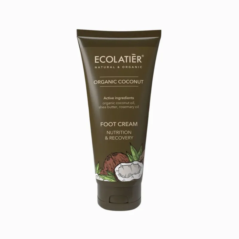 EcoLatier Krém na nohy regeneračný Organic Coconut - 100 ml -