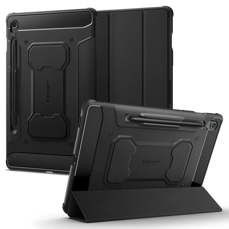 Puzdro Spigen Rugged Armor Pro pre Samsung Galaxy Tab S9 FE 10,9'' X510 / X516B - čierne