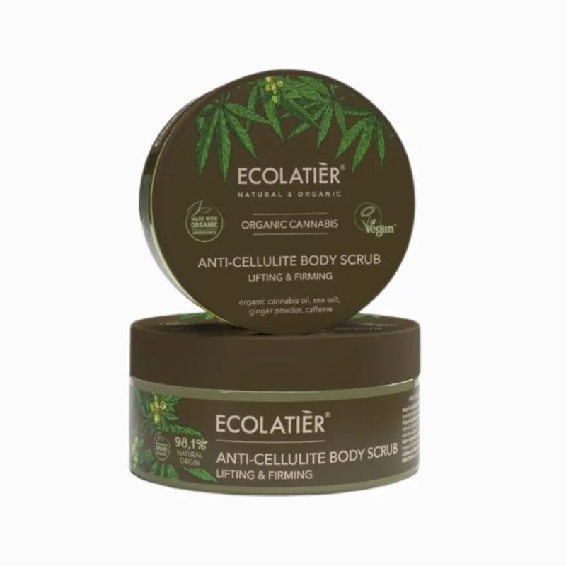EcoLatier Anticelulitídny telový peeling Lifting & Firming Organic Cannabis - 300 g -