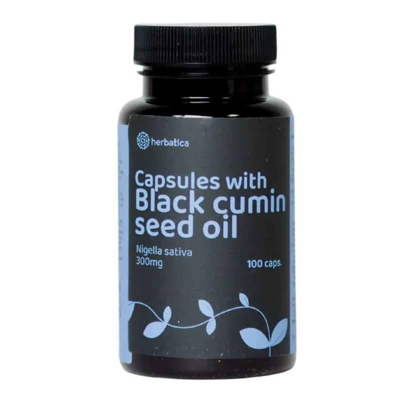 Herbatica Olej zo semien čiernej rasce (Nigella sativa) v kapsulách /300 mg - 100 kapsúl -