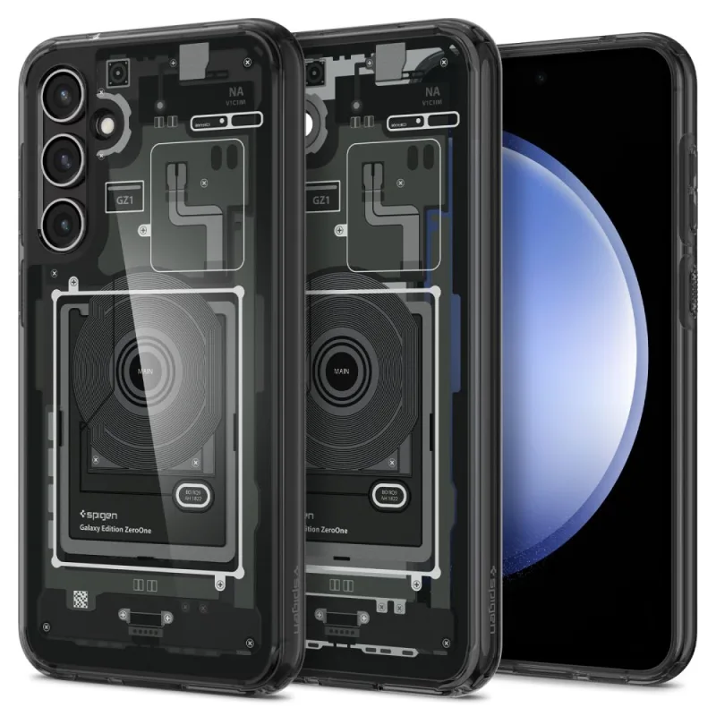 Puzdro Spigen Ultra Hybrid pre Samsung Galaxy S23 FE – tmavosivé (Zero One Pattern)