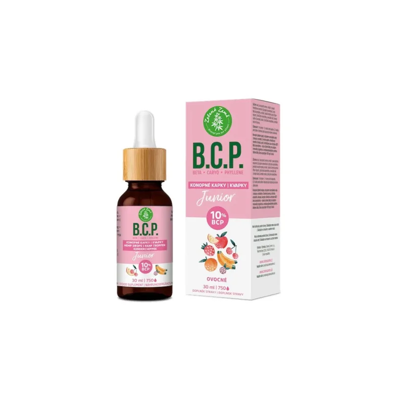 Zelená Země Konopné kvapky s BCP Junior - 30 ml -