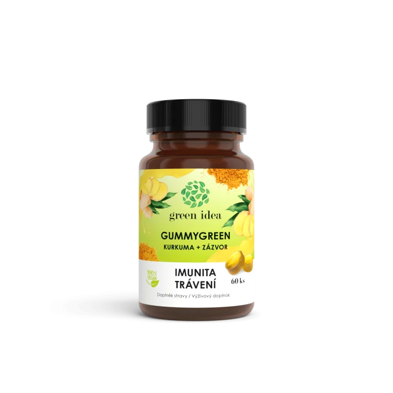 Green idea Gummygreen - Kurkuma + zázvor 60 ks -