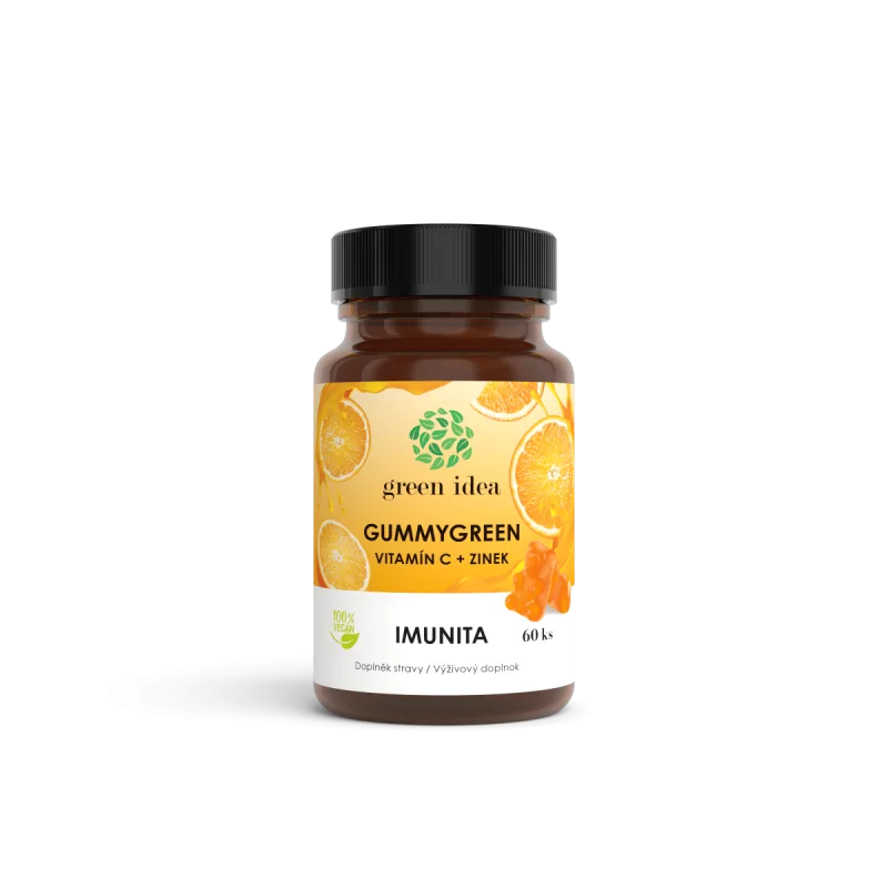 Green idea Gummygreen - Vitamín C + zinok 60 ks -
