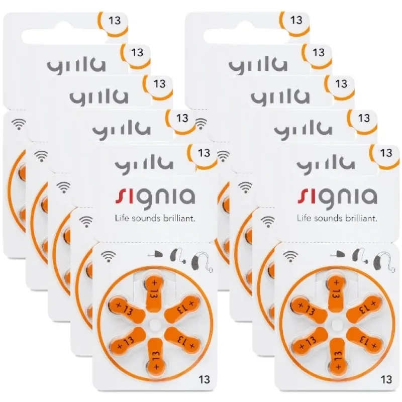 SIGNIA 13 / PR48 značkové baterie do naslouchadel. Balení 10xBL6