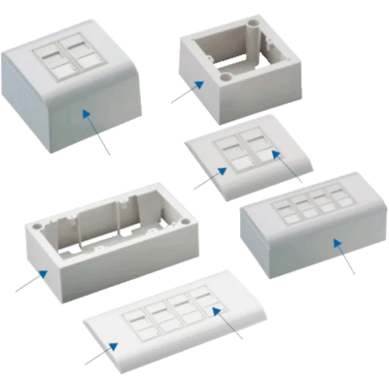 DATACOM Modul.dát.zásuvka STP CAT5E 4xRJ45 na aj pod omietku 2368