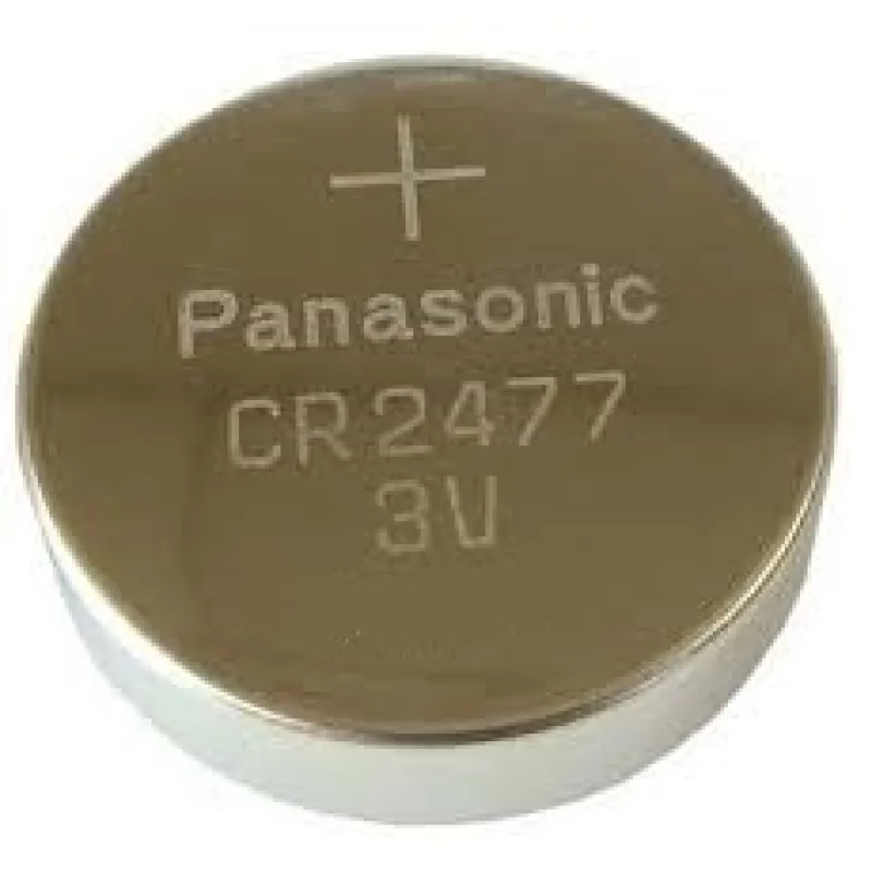 CR2477 PANASONIC lithium, 3V/1000mAh. Plášť bez osazení
