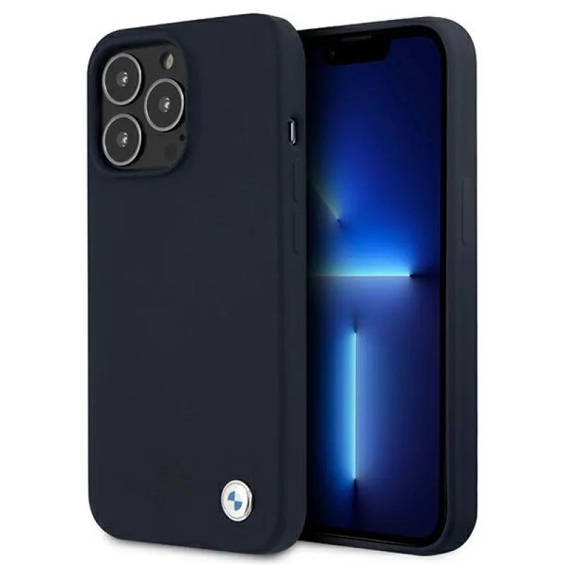 BMW Silicone Signature Case pre iPhone 13 Pro Max 6,7" - námornícka modrá
