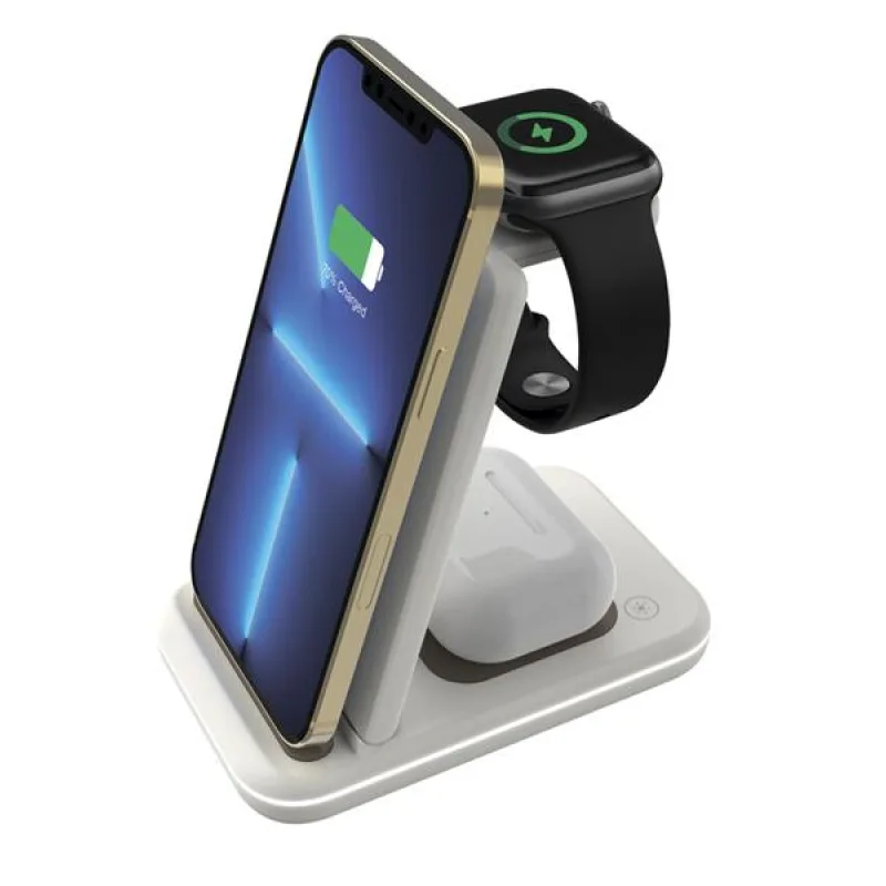 Canyon WS-304, 3v1, bezdrôtová Qi nabíjacia stanica pre 3 zariadenia…