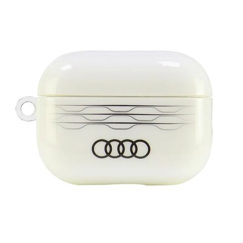 Puzdro Audi IML Geometric Pattern pre AirPods Pro 2 – biele