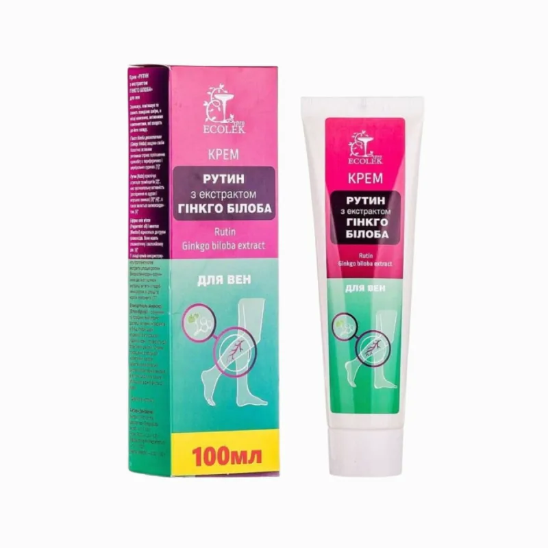 Ecolek Krém na žily Rutín s extraktom z ginkgo biloba - 100 ml -