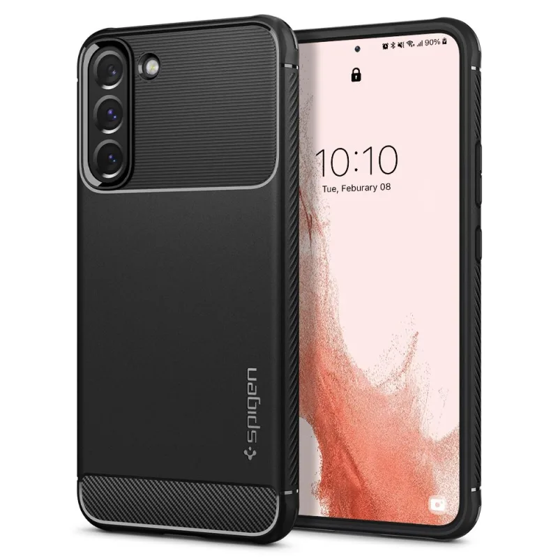 Puzdro Spigen Rugged Armor pre Samsung Galaxy S22 – matné čierne