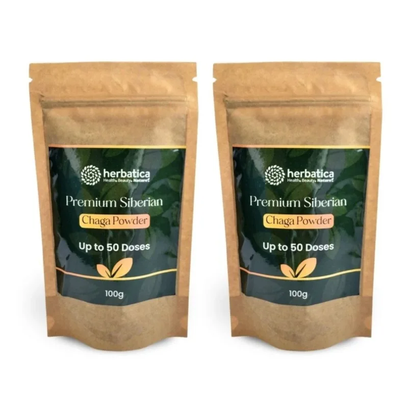 Herbatica Zvýhodnený set: 2x Prémiová čaga sibírska 100% prášok - 100g -