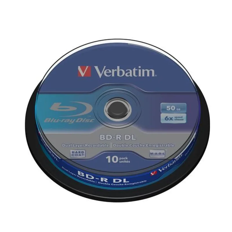 VERBATIM BD-R(10-pack)/ DualLayer/ spindle/ 6X/ 50GB 43746