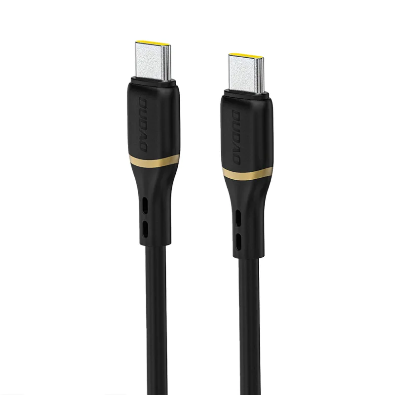 Kábel Dudao L25C USB-C 1 m 60 W s mäkkým silikónovým opletením – čierny