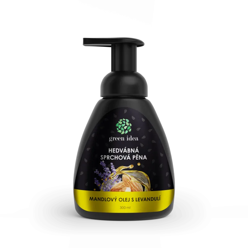 Green idea Hodvábna sprchová pena – mandľový olej s levanduľou 300 ml –