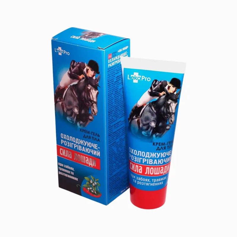 LekoPro Konská sila krém/gél hrejivo-chladivý na zápaly, výrony, svaly - 75 ml -