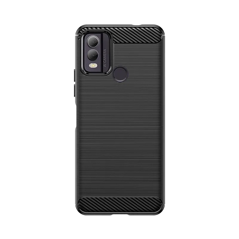 Silikónové puzdro Carbon Case pre Nokia C22 - čierne